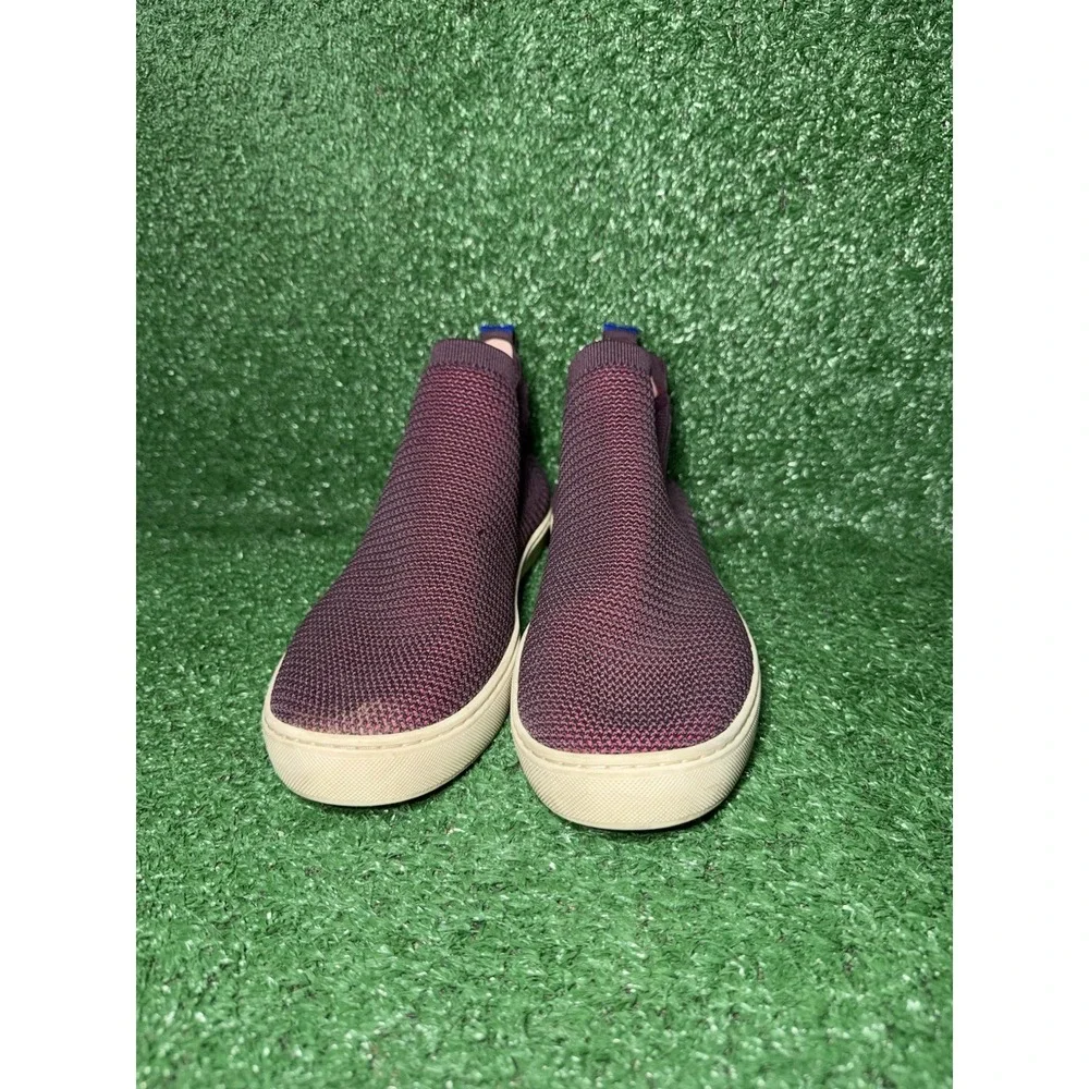 Rothy's The Chelsea Womens Size 10.5 Purple Knit High Top Sneakers Comfort Shoes